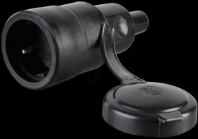 Hard-rubber socket, 250 V / 10-16 A