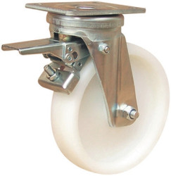 Koło samonastawne średnica kabla 200mm Płyta Guitel Hervieu 1000kg wysokość całkowita 250mm