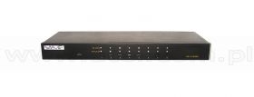 Przełącznik KVM, 8 do 1, konsola PS/2 lub USB, porty PC PS/2 i USB, 19" rack (Wave KVM)