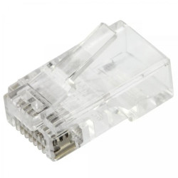 Wtyk modularny RJ45 8P8C kat.5e nieekranowany UTP drut przelotowy WORECZEK 100szt. Alantec