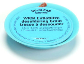 Desoldering wick, 2.7 mm, 1.5 m, No-Clean, Ersa 0WICKNC2.7/SB