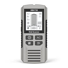 Nowy skanery ścienne 6-w-1 HW-710, wykrywacz belek, przenośny czujnik z wyświetlaczem LCD do detekcji metali i przewodów AC