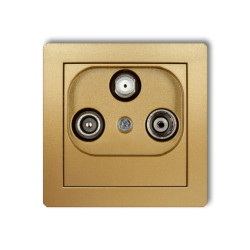 DECO Gniazdo antenowe RTV-SAT końcowe multimedialnego (Internet) złoty 29DGM