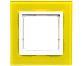 Simon 54 Nature Ramka pojedyncza szkło LIMONKOWY SORBET DRN1/90