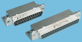 Złącze D-Sub 25-pinowe Męski Kąt Proste Przewlekany raster 2.76mm Złoto na niklu