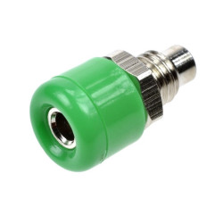 GNIAZDO BANAN 2mm zielone 24.107.4 15mm M5 10A 60V