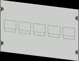 Aperture, rectangular, sheet steel, (W x H x D) 800 x 450 x 10 mm, light gray, 8PQ2045-8BA11