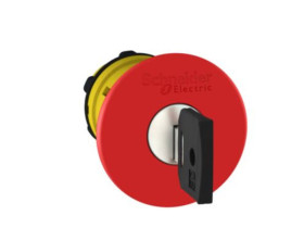 Główka przycisku awaryjnego z kluczem NR455 fi40 czerwona plastikowa ZB5AS944 SCHNEIDER ELECTRIC