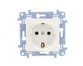 Simon 10 Gniazdo pojedyncze SCHUKO białe 16A 250V IP20 CGSZ1.01/11