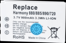 900 mAh, Li-Ion for LOGITECH Harmony 720