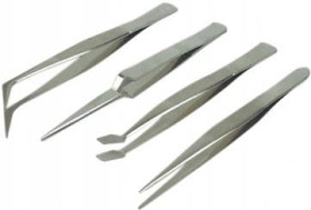 Zestaw pęset 4 sztuki