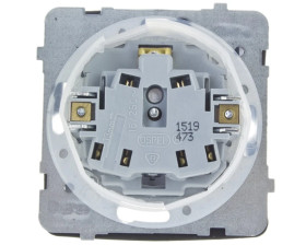 KARO Gniazdo bryzgoszczelne z/u IP44 klapka biała GPH-1SZ/m/00/w