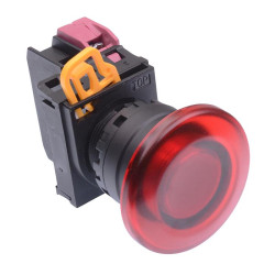 YW1L-M4E01Q3R Red 12V illuminated 22mm Mushroom Momentary Push Button Switch NC IP65 IDEC