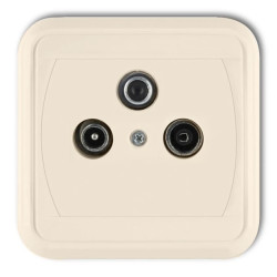 LIZA Gniazdo antenowe RTV-SAT końcowe multimedialne (Internet) beżowy 1GAS-1LM