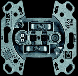 0231-101 Flush-fitted antenna insert, two-way broadband cable, through-li
