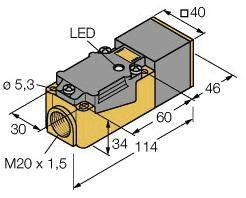 Czujnik indukcyjny Turck BI15-CP40-Y1X/S97, 1 szt.