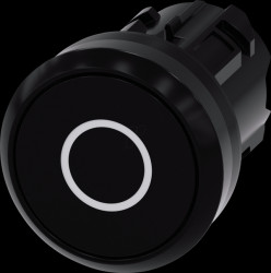 3SU1000-0AB10-0AD0 SIRIUS ACT pushbutton, Ø 22 mm black "O"
