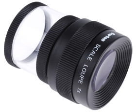 Szkło powiększające powiększenie 7X Lupa z siatką nitek średnica 25mm