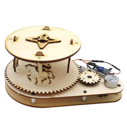 Wooden Voice-Activated Carousel - DIY Merry-Go-Round - STEM