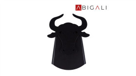 Abigali Lampa Ścienna Led Byk Bull Czarna, Abigali-Bull-B