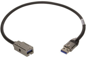 Kabel USB Złącze A USB A Złącze B USB A dł. 1.5m Przewód przedłużający USB USB 3.0 kolor: Czarny