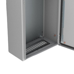 Płytka wentylowanej dławnicy, 128mm x 342mm, materiał: Mild Steel, nVent HOFFMAN