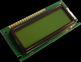 Graphic display, 122 x 32 character, STN yellow/green, viewing area: 60.5 x 18.5 mm, DEM 122032A1 SYH-LY