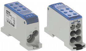 Blok dystrybucyjny - rozdzielczy OJL135A niebieski AL/CU we:1x2,5-35mm2 /1x2,5-10mm2 wy: 4x2,5-16mm2/2x2,5-10mm2 1000V MAB1135B1