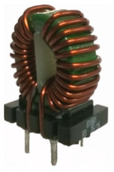 Dławik skompensowany 2 x 1 mH I maks. 10 A, THT 250V