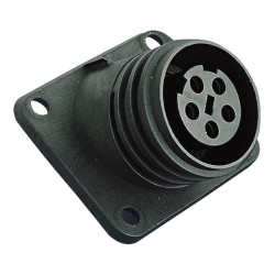 Bulgin PX0941/04/S Socket Flange Mount External Thread 600V 32A 4-way IP68