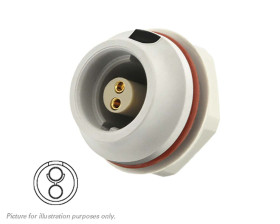 Złącze wielostykowe przemysłowe 2-pinowe Montaż przedni Gniazdo Souriau Sunbank by Eaton