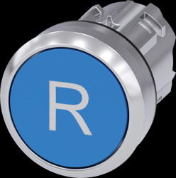 3SU1050-0AB50-0AR0 SIRIUS ACT push button, Ø 22 mm, blue, "R"