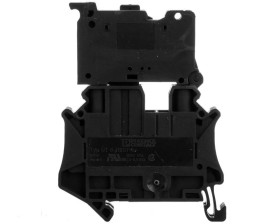 Złączka szynowa z bezpiecznikiem 6,3x32 2-przewodowa 6mm2 czarna LED 60V DC UT 6-HESILED 60 3046427