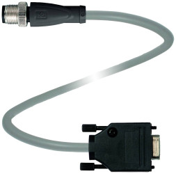Pepperl+Fuchs 288630 Złącze konfekcjonowane czujnika/aktuatora V1S-G-5M-PUR-ABG-SUBD9, piny: 4, 9, 5 m, 1 szt.