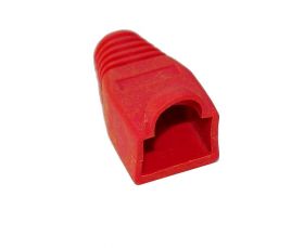 Osłonka wtyku RJ45 z odgiętką (10szt) czerwona /1190