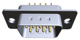 Złącze D-Sub 9-pinowe Męski Proste Przewlekany raster 2.77mm Złoto