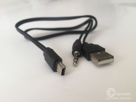 KABEL WTYK USB A - WTYK MINI USB + WTYK JACK 3,5 STEREO 0,5M (KABUSB-MIN-05J)