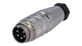 C091-31H0051002 Złącze M16 Wtyk Męski Lutowanie Na Przewód 5Pin 5A 300V