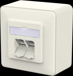 130D380002-I E-DAT Modul Cat.6a IDC 2 Port AP pure white