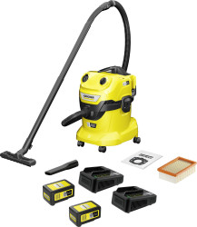 Bezprzewodowy odkurzacz do pracy na sucho i mokro Kärcher Home & Garden WD 4-18 Dual Battery Set 1.628-601.0 20 l 1 szt.