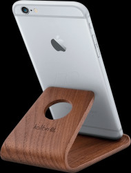 34561.18 Universal Mobile Phone and Tablet Holder, Dark Brown Walnut