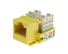 Moduł Keystone RJ45 (8P8C) kat. 5 UTP - żółty