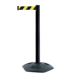 Bariera ochronna długość taśmy 3.65m Bariera chowana szerokość bariery 64mm Ø 63.5mm wysokość bariery 960mm Czarny,
