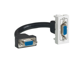 MOSAIC Gniazdo HD15 żeńskie z przewodem podłączeniowym biały 078777 LEGRAND