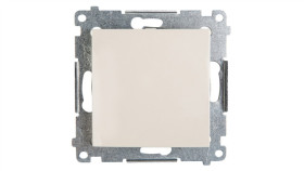 Simon 54 Przycisk Pojedynczy Zwierny, Szybkozłącza, Kremowy Dp1.01/41