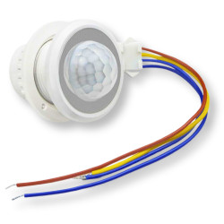 Czujnik ruchu PIR zmierzchu 230V 50W LED z reg. czasu 5/45/300s sufitowy