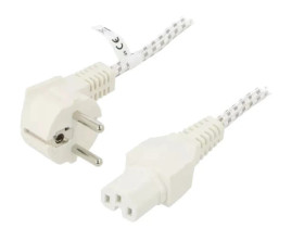 Kabel 3x0,75mm2 CEE 7/7 (E/F) wtyk kątowy, IEC C15 żeński 93314