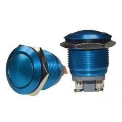 Przełącznik przycisk chwilowy PW19PB fi-19mm 2A/250V wypukły niebieski