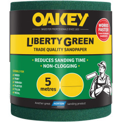 Oakey 66261116692 Liberty Green Sanding Roll 115mm x 5m Coarse 60G