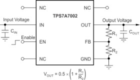 3-A, low-VIN (1.4-V), adjustable ultra-low-dropout voltage regulator with enable